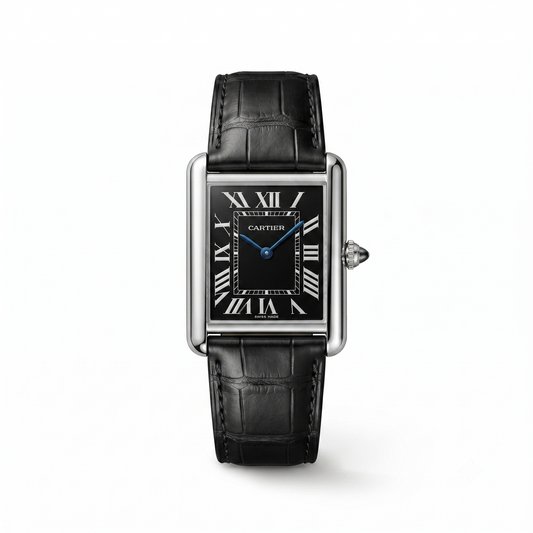 Classic Rectangular Quartz Watch | Black Dial Dress Watch | MKWATCHES