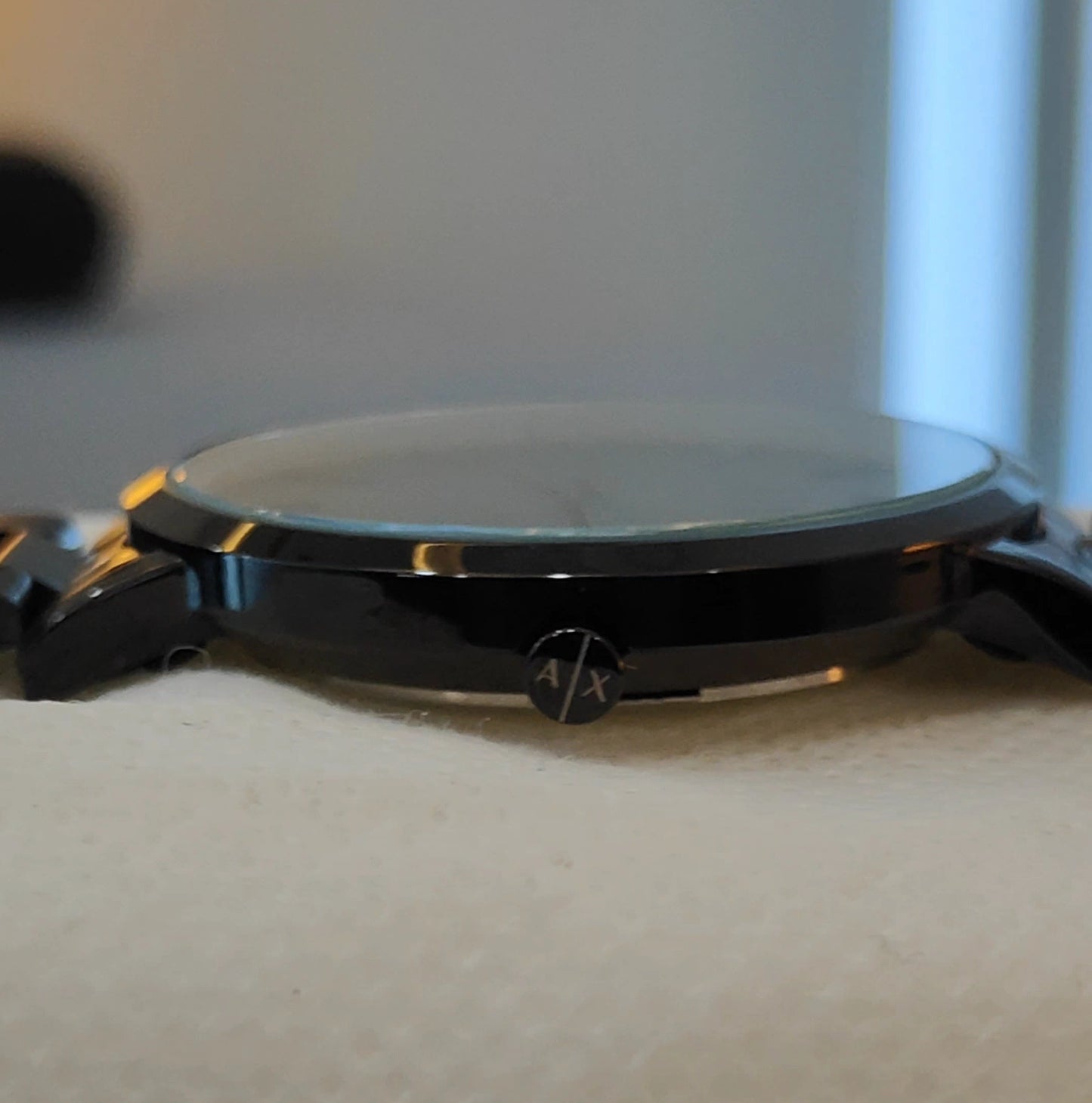 A|X Full Black Slim Stainless Steel Chain Watch