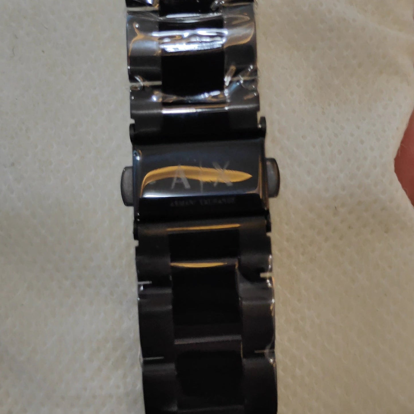 A|X Full Black Slim Stainless Steel Chain Watch