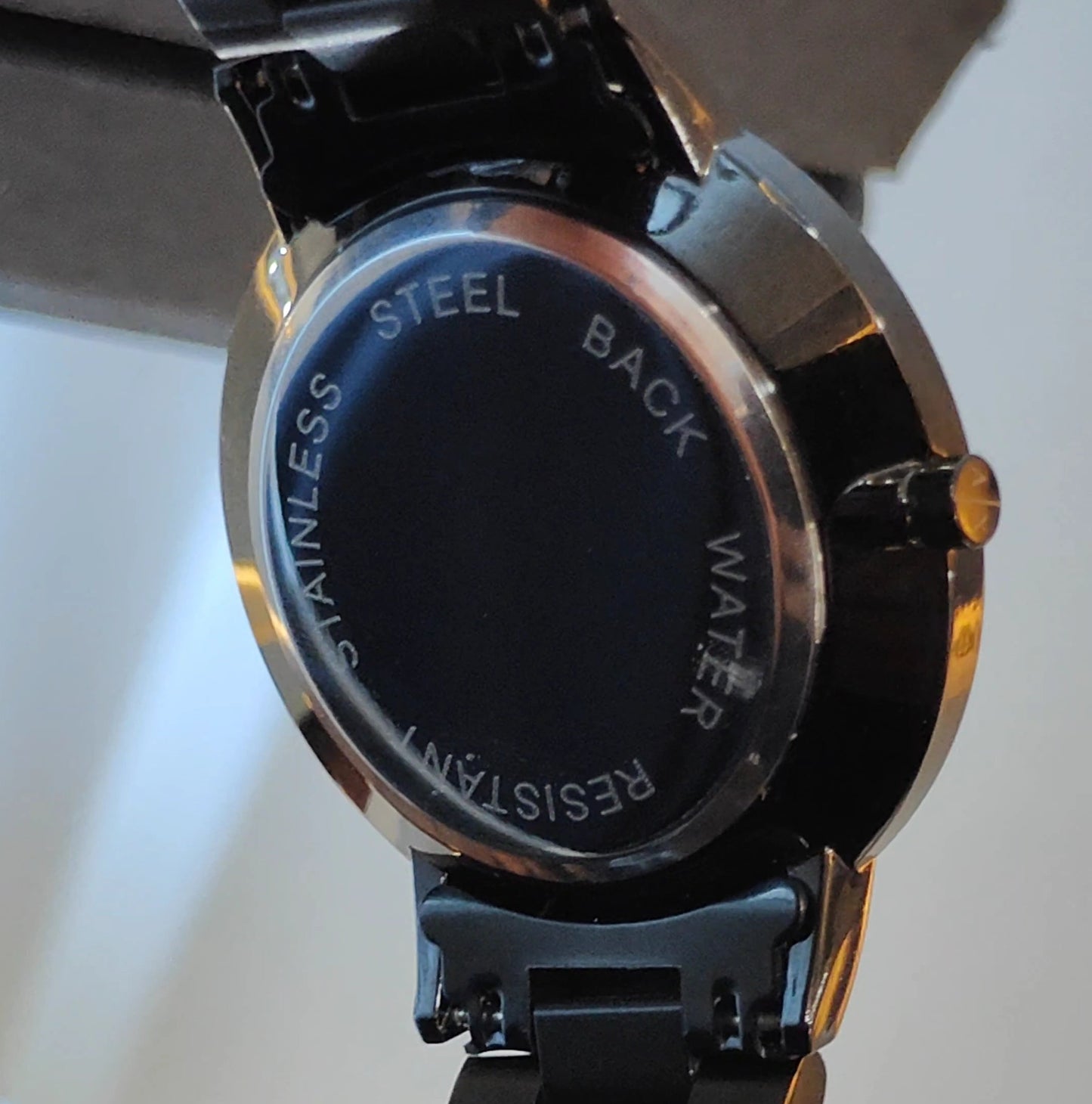 A|X Full Black Slim Stainless Steel Chain Watch
