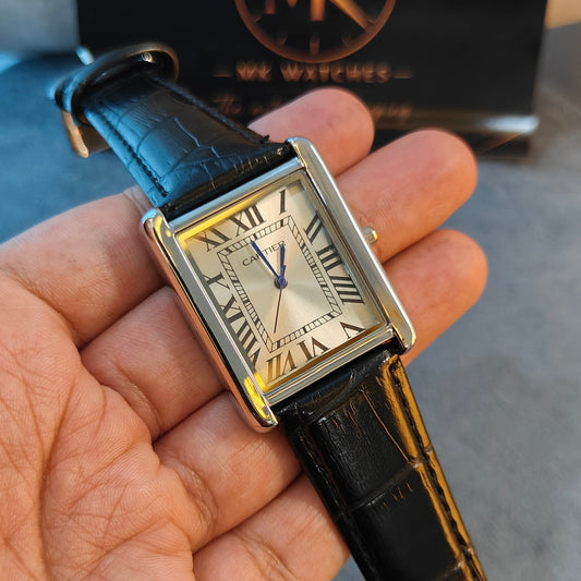 CARTIER TANK OLD MONEY SILVER WHITE DIAL