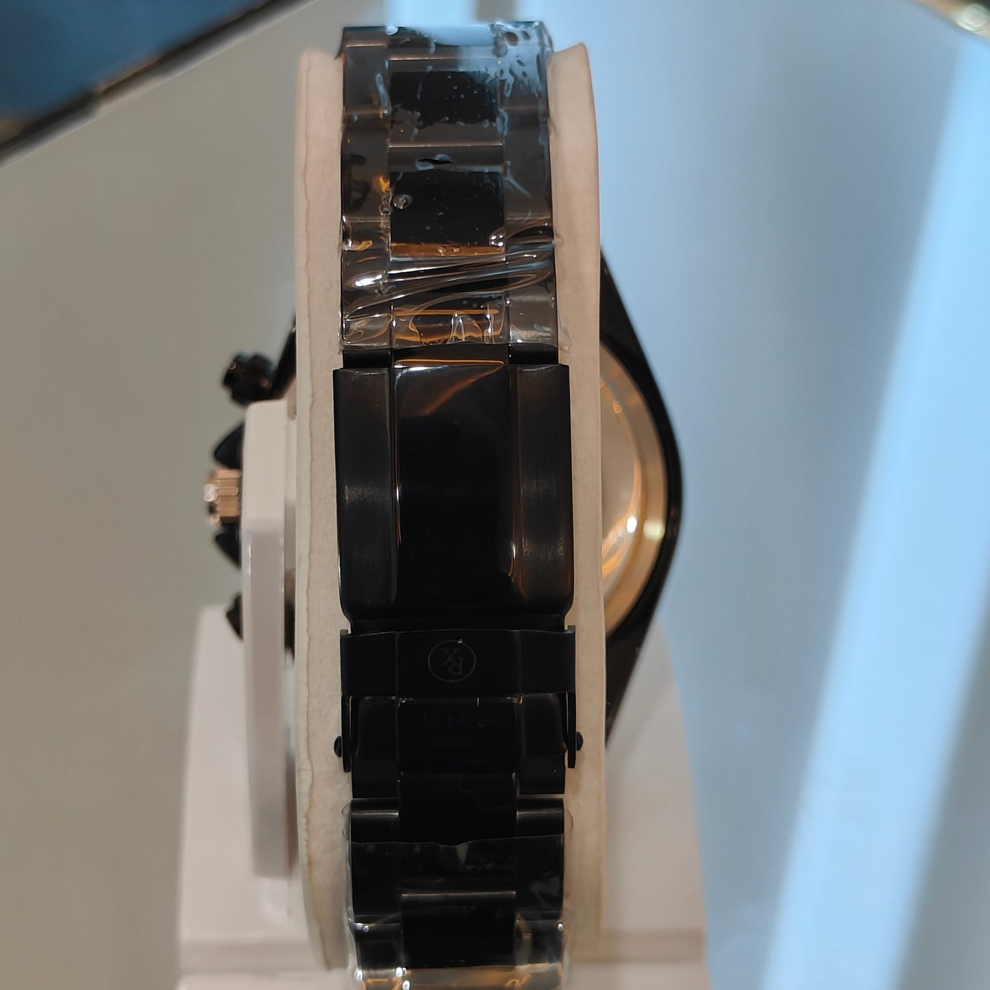 RLX DAYTONA CHRONOGRAPH MASTER LOCK BLACK CHAIN BLACK DIAL WATCH