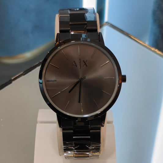 A|X Full Black Slim Stainless Steel Chain Watch