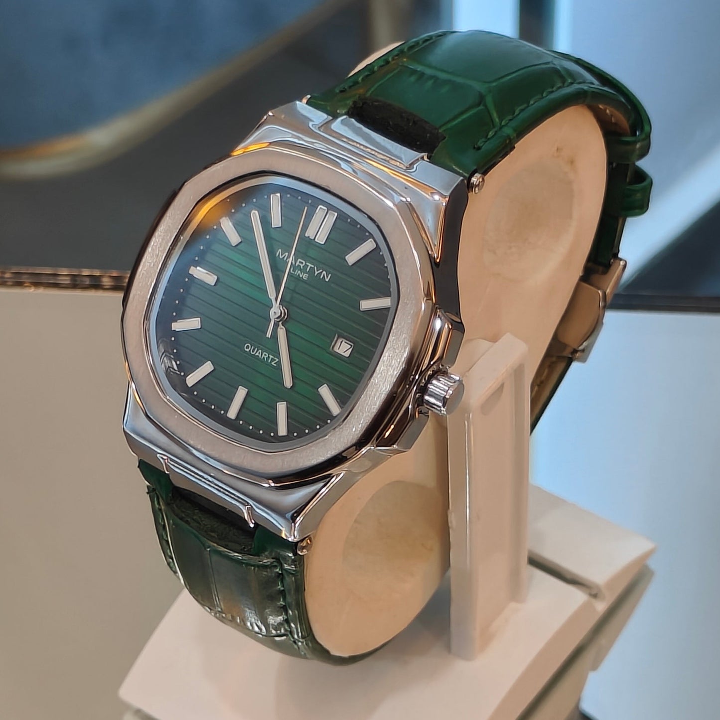 MARTYN Strap Butterfly Clasp Watch Green